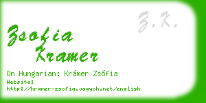 zsofia kramer business card