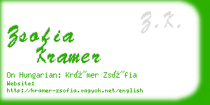 zsofia kramer business card